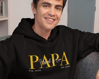 Hoodie PAPA | personalisiert | Papa | Geschenk | Vatertag | Geburtstag | Geburt | Familie