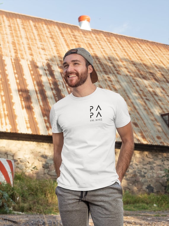 T-Shirt Papa Logo (schwarze Schrift) | Papa | personalisiert | Geschenk | Vatertag | Geburtstag | Geburt | Familie