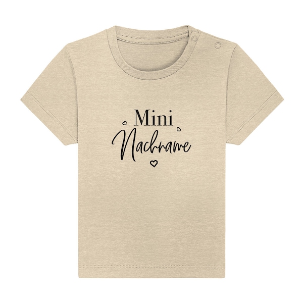 Organic Baby T-Shirt Mini Nachname | personalisiert | Familie | Kind
