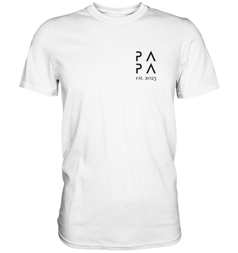 May include: White t-shirt with a black logo that says "P&Lambda;P&Lambda; est. 2023"