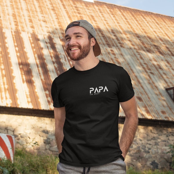 T-Shirt Papa Logo | Dad | personalisiert | Geschenk | Vatertag | Geburtstag | Geburt | Familie