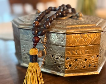 Lotus Seed Quarter Mala 27 bead Rosary for Mantra or Prayer