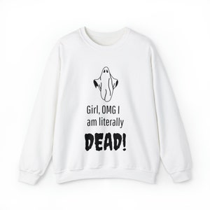 Unisex Heavy Blend™ Crewneck Spooky Girl Sweatshirt
