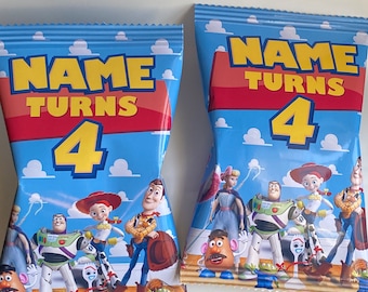 Toy Story Birthday Chip Bags- Filled- Fully Assembled and Shipped
