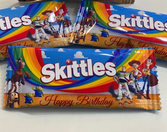 Etiquetas para envoltorios de caramelos Toy Story Skittles