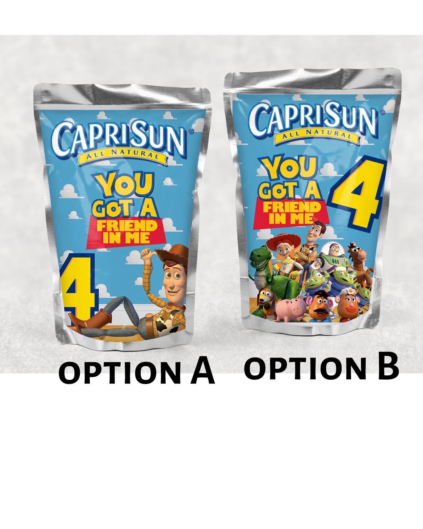 Toy Story | Custom | Capri Sun Juice Pouch | Birthday Party Favors