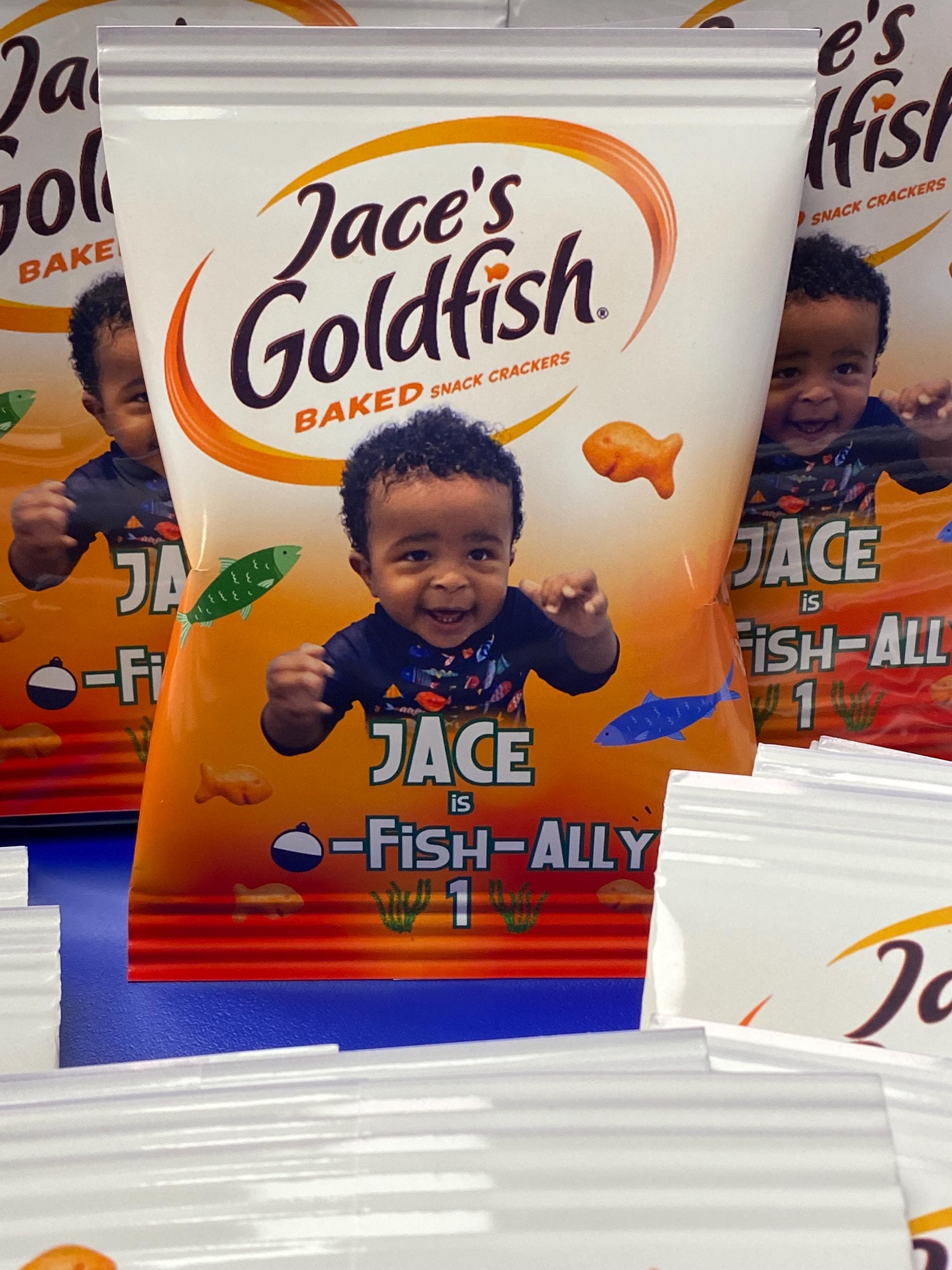 Custom Designed Cheddar Goldfish Crackers for All Events \u0026 Themes | Custom  Logo Promotional Crackers - Etsy