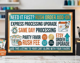 Rush Order Add-On | Express Processing Upgrade | Same Day Processing