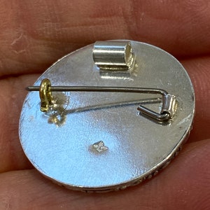 Médaillons broche ou pendentif argent, pierres fines cadeau pour elle image 7