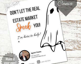SPOOKY tag | marketing | real estate | agent | card | prospecting | Fall | Halloween