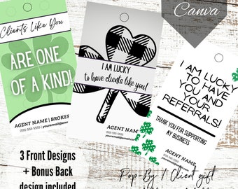 ST PATTY Pop By Tag | Client Gift | Agent | Real Estate | Printable | Prospecting | Marketing