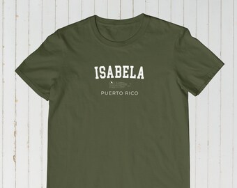 Isabela Puerto Rico Tee - Puerto Rico Pride Tshirt, Puerto Rican Tshirt, Boricua Tshirt, College Text Puerto Rico