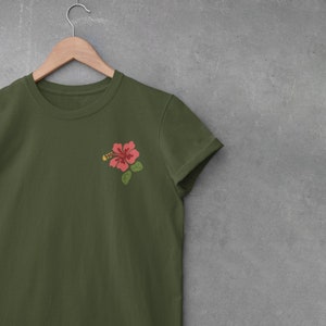 Flor de Maga Tee - Hibiscus bloem Tshirt, Tropisch bloemen shirt, Puerto Rico shirt, Boricua shirt, Eiland leven, Tropisch gebladerte