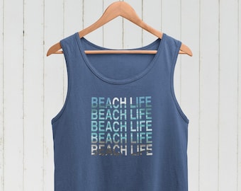 Canotta Beach Life: grafica minimalista, cotone estivo
