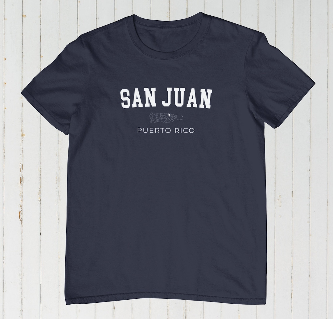 San Juan Puerto Rico Tee Puerto Rico Pride Tshirt, College Text Puerto