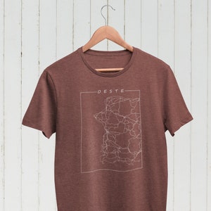 Oeste Map Tee - Puerto Rico Tshirt, Puerto Rico west coast shirt, Boricua shirt, Minimalist line drawing, Puerto Rican
