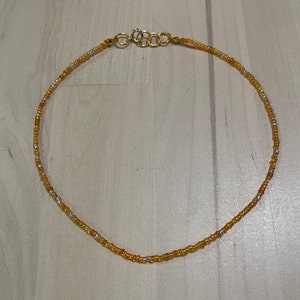 Handmade One of a Kind Dainty Seed Bead Choker Necklace
