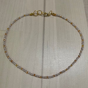 Handmade One of a Kind Dainty Seed Bead Choker Necklace