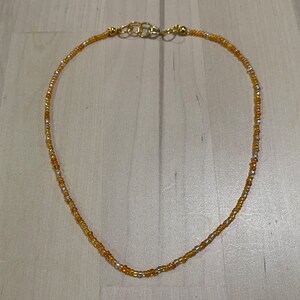 Handmade One of a Kind Dainty Seed Bead Choker Necklace