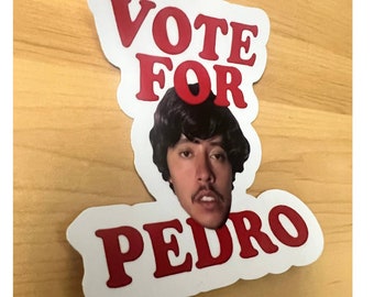 Napoleon Dynamite Sticker | Vote for Pedro Quote Vinyl Decal