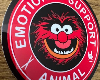 Emotional Support Animal | Animal | Vinyl Sticker | Vinyl Decal | Laptop Sticker | Water Bottle Sticker