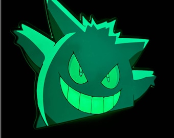 Gengar Glow in the Dark Sticker | Anime Car Peeker Vinyl Decal