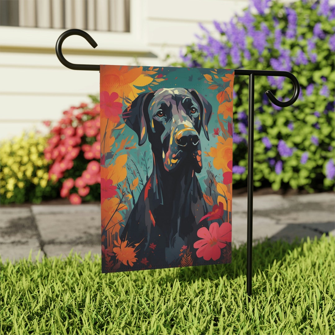 BDPWSS Deutsche Dogge Makeup-Tasche – Canvas, 23x17 Cm, Mit „Peace Love Great Danes“-Aufdruck