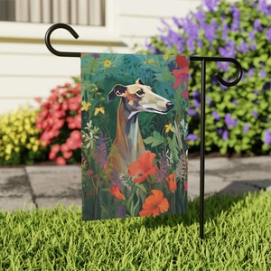 Greyhound Garden Flag for Greyhound Lovers, Lawn flag Greyhound Decor Gifts, Dog Memorial Flag, Dog Owner Gifts