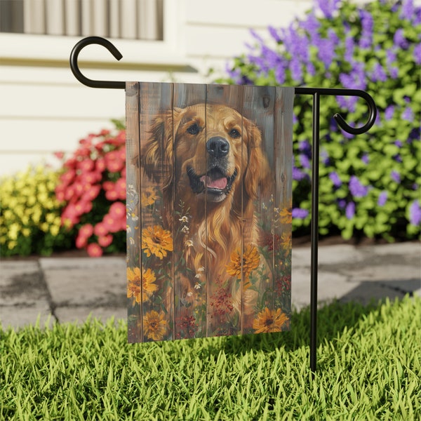 Golden Retriever Garden Flag for Golden Retriever Dog Lovers Unique Dog Lover Gifts for Spring