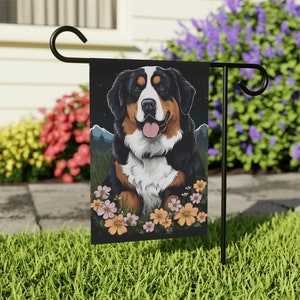 Bernese Mountain Dog Garden Flag for Bernese Mountain Dog Lovers, Yard Sign Berner Gifts