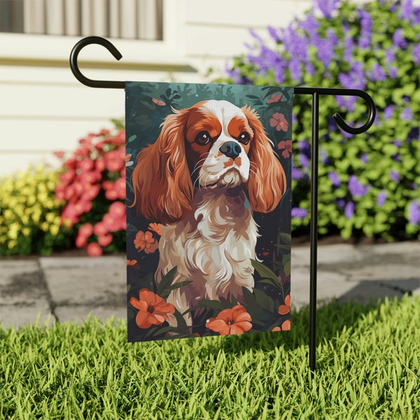 11 x 15 in. USA American Flag with Cocker Spaniel Garden Size Flag, 1