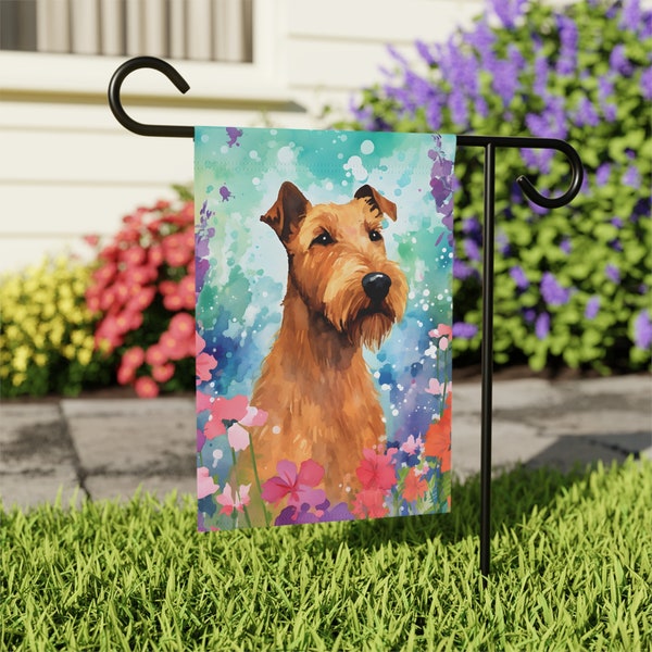 Irish Terrier Dog Garden Flag, Irish Terrier Mom, Irish Terrier Dog Decor Art, New Dog Owner Gifts