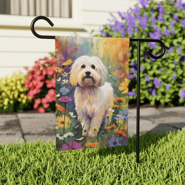 Cotons de Tulear Dog Garden Flag, Cotons de Tulear Mom, Coton Dog Decor, New Dog Owner Gifts