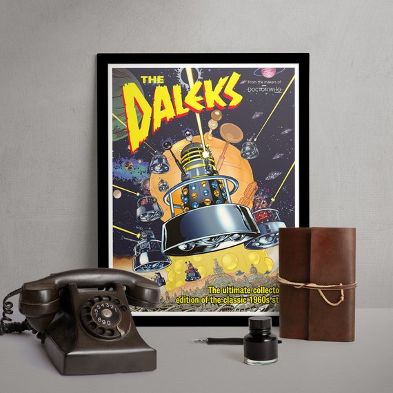 Framed Poster Prints,  Doctor Who, Daleks, Classic British TV, A1 A2 A3 A4 A5 A6, Christmas Gift