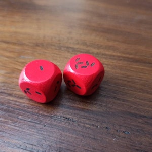 2 Predator Numerical 6 Sided Dice, Professionally Custom Made.