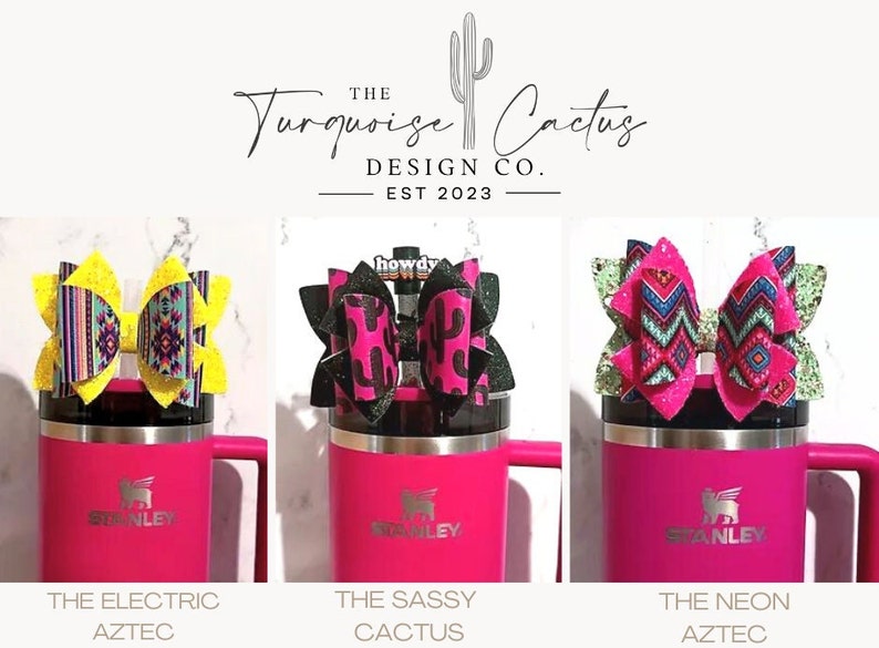 Stanley Tumbler Straw Topper Bows for Tumblers Bow Straw Etsy