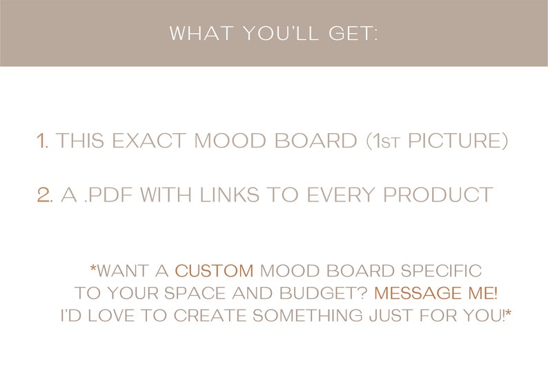 Boho Living Room Mood Board | Interior Design Services | E-design Services | Downloadable File ...