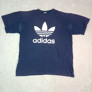 Vintage Adidas trefoil big logo t shirt tees