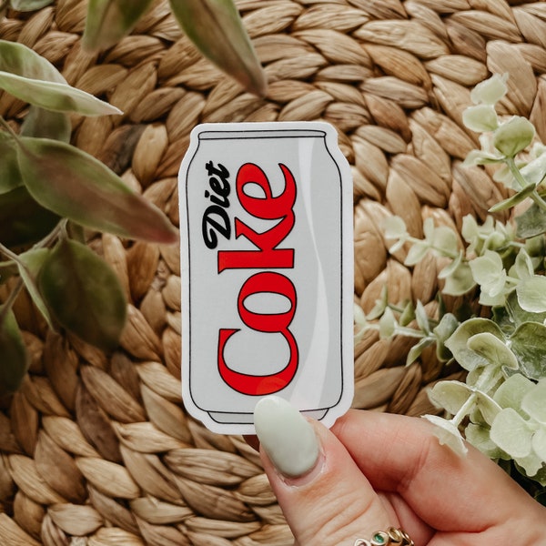 Diet Coke Sticker | Water resistant vinyl sticker | Aesthetic sticker | Cute sticker | Laptop sticker