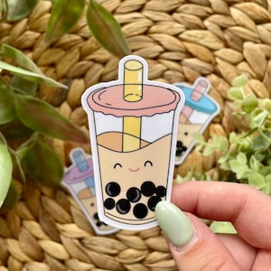 Boba Stickers | Water resistant vinyl sticker | Aesthetic sticker | Bubble Tea | Cute sticker | Laptop sticker