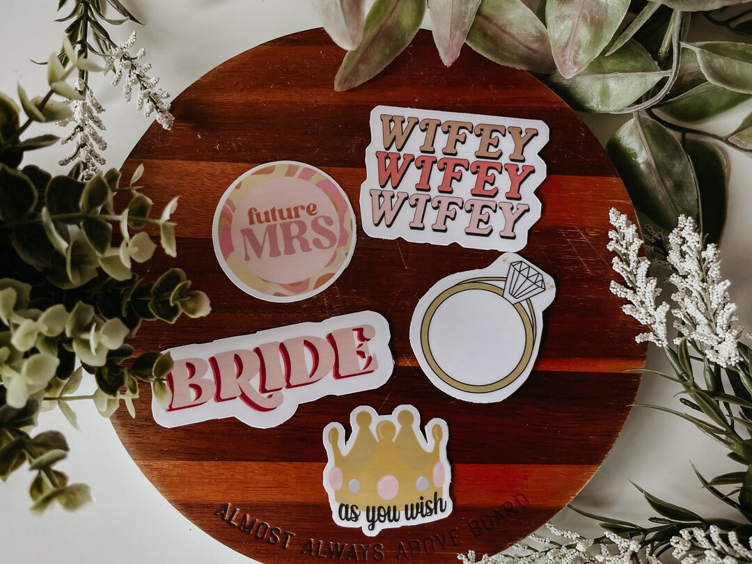 Bride Sticker Pack 5pc Water Resistant Vinyl Sticker - Etsy