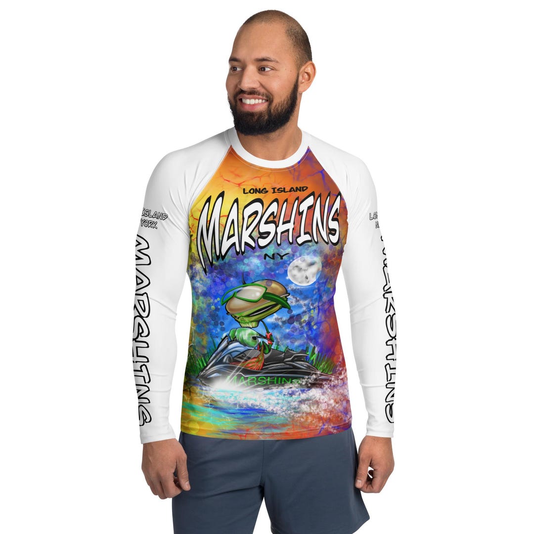 Rusty Contrast Rash Guard Colorful Men's Rash Guard - Etsy