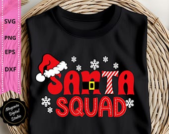 Jultomten Squad Christmas SVG: Snöflinge-klippfil (digital nedladdning)