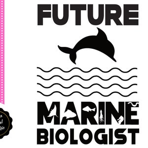 Zukünftiger Meeresbiologe svg | Delphin-Svg, Silhouette geschnitten Datei | Karriere Tag SVG