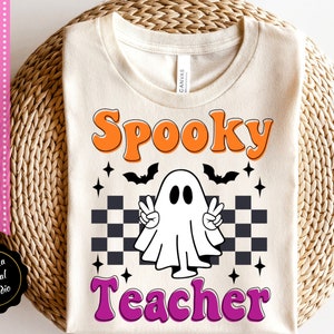 Spooky Teacher Halloween SVG: Retro Ghost Design (Digital Download)