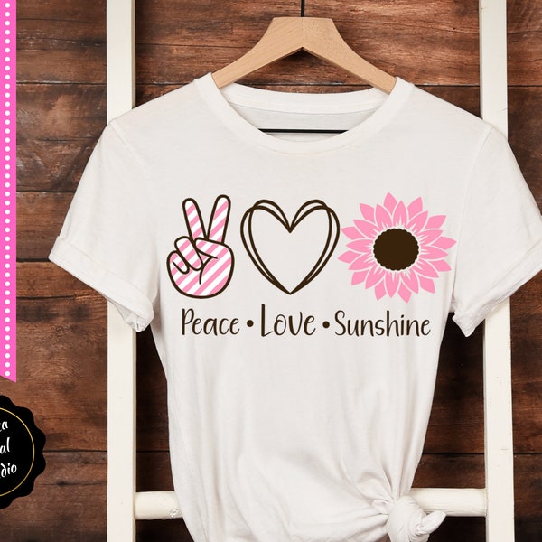 Peace Love Sunshine SVG | Summer svg Beach svg Vacation for Cricut & Silhouette