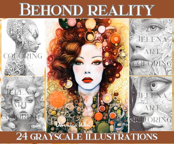 Surreal Grayscale Coloring Book: "Beyond Reality" A4 (PDF Download)