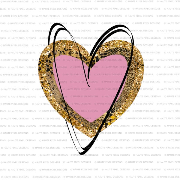 Pink Heart Printables - Etsy