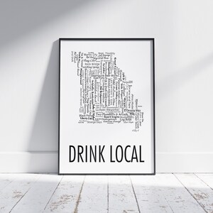 Missouri Drink Lokal, Bier Poster Print, digitaler Download