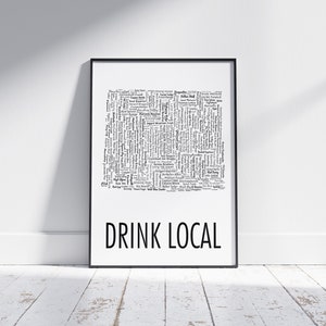 Colorado Drink Local, Beer Poster Print, Digital Download